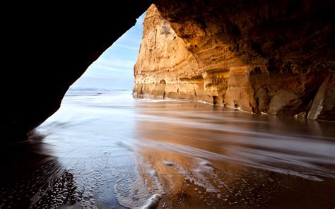 beautiful cave on beach wallpapers hd desktop and mobile backgrounds