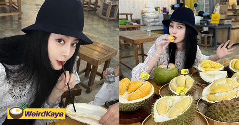 China Actress Fan Bingbing Tries Various Durian Types In Ss2 Says All Of Them Are Sedap