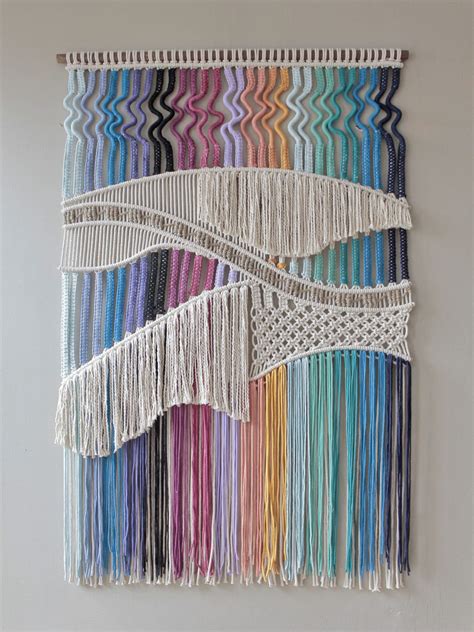 Rainbow Macramé Wall Hangings Dazzle With Intricate Knots of All Kinds