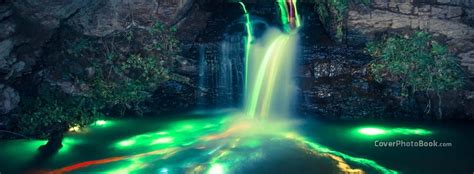 It's a free online graphic design app that helps you make a. Beautiful Neon Waterfall Lights Facebook Cover - Places