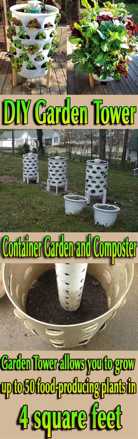 Diy Garden Tower Container Garden And Composter Quiet Corner