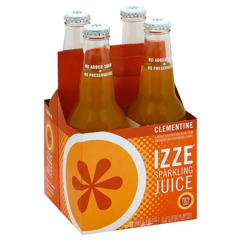 Izze Sparkling Clementine Juice Beverage 12 Oz Bottles Shop Soda At H E B