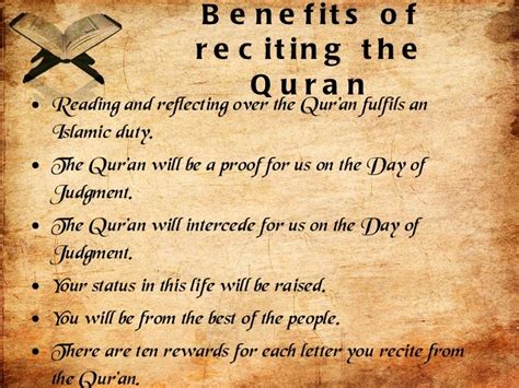 Rewards Benefits And Virtues Of Reciting The Quran Dar Ul Uloom Usa
