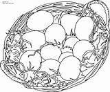 Coloring Easter Egg Basket Printable Eggs Drawing Chicken Line Carton Cornucopia Own Colouring Empty Drawings Template Getdrawings Roll Draw Getcolorings sketch template