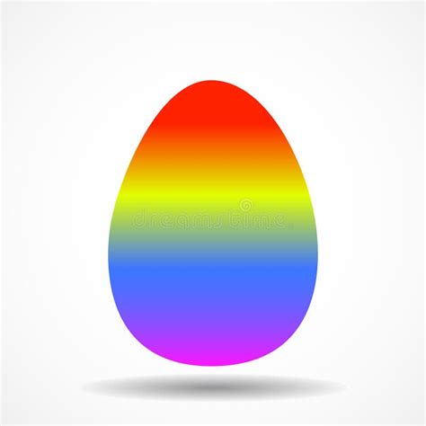 Abstract Easter Egg With Colorful Gradient Stock Vector Illustration