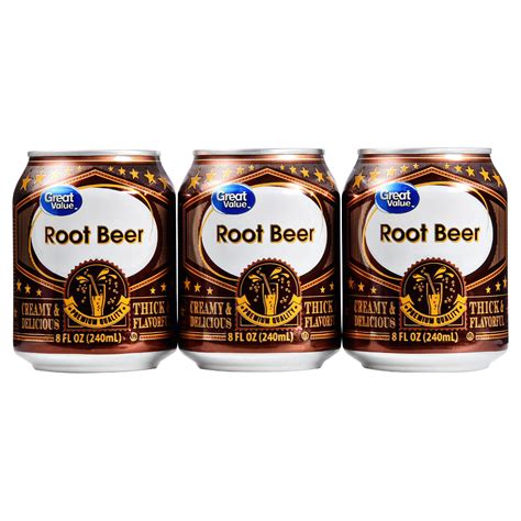 Great Value Root Beer 8 Fl Oz 6 Count