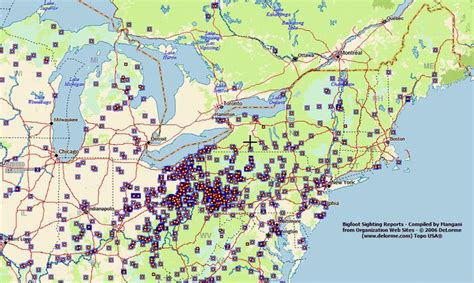 Map Of Pennsylvania Sasquatch Sightings Wildman