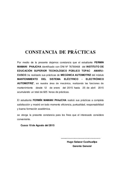 Ejemplo Carta De Terminacion De Practicas Profesionales Modelo De Informe Images