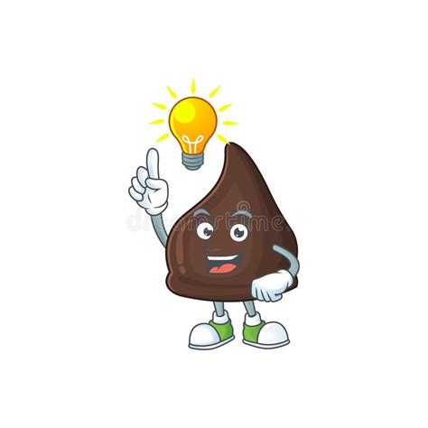 A Genius Chocolate Conitos Mascot Character Design Have An Idea Stock