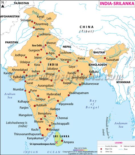 India Srilanka Map Map Of India And Srilanka