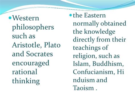 Western Versus Eastern Philosophy Of Education