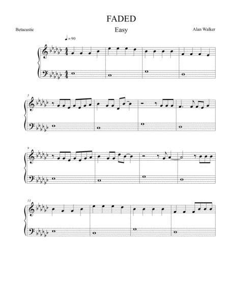 Faded Alan Walker Sheet Music Easy Piano Music Sheet Download