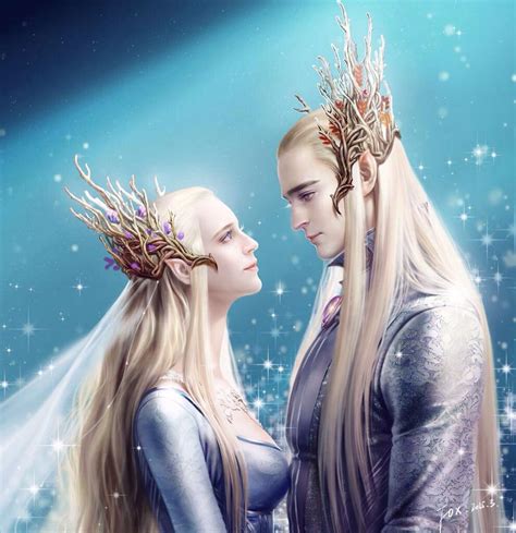 Thranduil And His Wife Tolkien Elves Tolkien Art Hobbit Art The