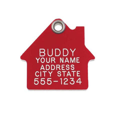 Shop chewy for the best dog id tags & accessories! LuckyPet Pet ID Tag - House Shape - Custom engraved dog ...
