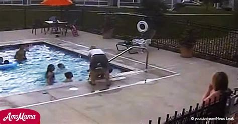 Drowning Boy S Rescue From Swimming Pool Caught On Camera