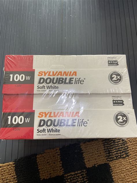 2x Sylvania Double Life 100 Watt Soft White Bulbs For Sale Online Ebay