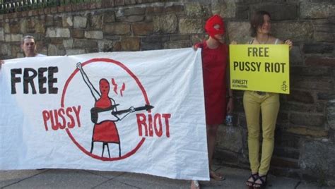 Pussy Riot Protesters Gather Outside Russian Embassy In Dc Photos