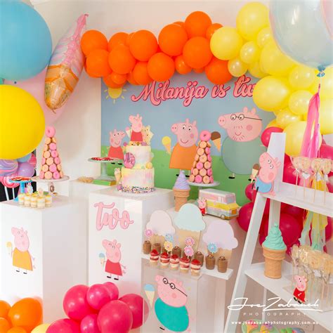 Peppa Pig Theme Birthday Decorations Melbourne Christening Photographer