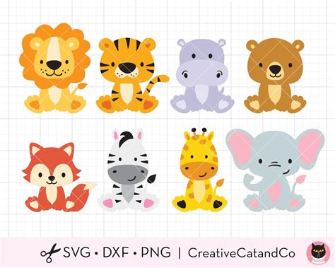 Baby Zoo Animals Svg Magdalene Thigpen