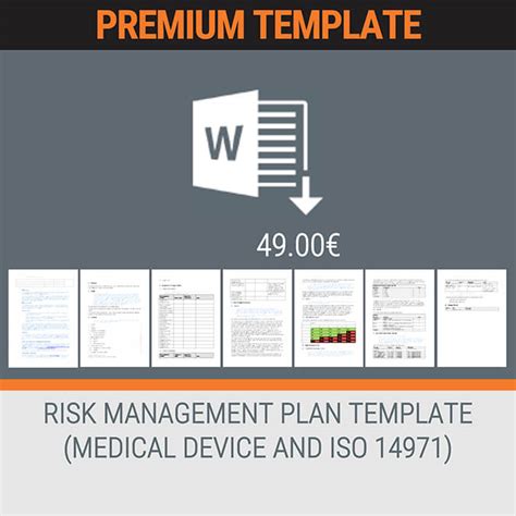 )(n.) (1) something that establishes or serves as a pattern for reference. ISO 14971 Risk Management Plan Template