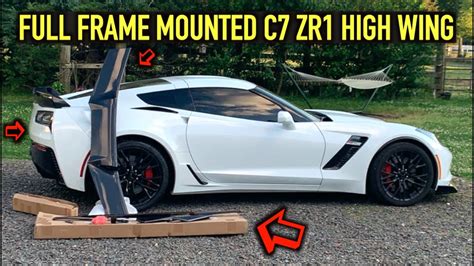New Frame Mounted C7 Zr1 Wing Conversion Rear Spoiler High Wing Youtube