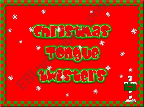 Esl English Powerpoints Christmas Tongue Twisters 13