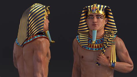 egypt pharaoh standing 3d model 169 gltf obj ma max upk