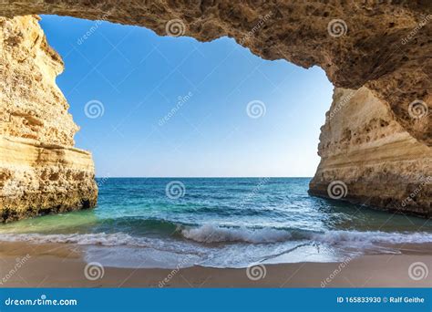 Beautiful Beach In A Bay In The Algarve Stock Photo Image Of