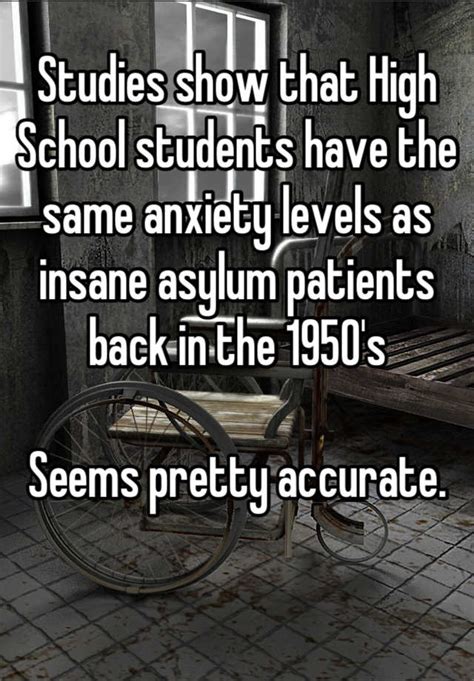 Studies Show That High School Students Have The Same Anxiety Levels As