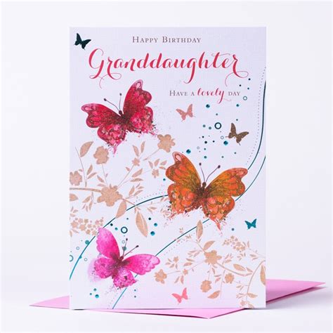 Start a free trial to send unlimited happy birthday cards online. Birthday Card - Happy Birthday Granddaughter, Butterflies ...