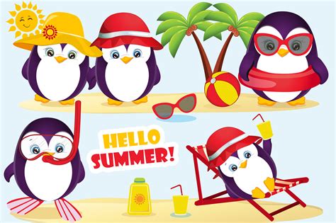 Are you searching for summer clipart png images or vector? Summer penguin clipart, Summer penguin graphics