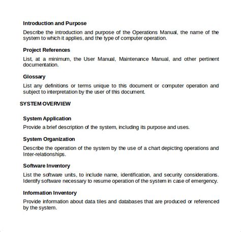 Operation Manual Template