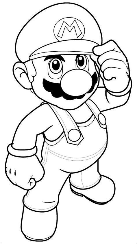 Mario is the protagonist from a popular nintendo video game franchise. mario coloring pages to print | Minister Coloring