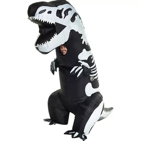 Adult Inflatable Skeleton T Rex Dinosaur Costume Party City