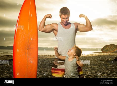 Young Boy Flexing Muscles Hi Res Stock Photography And Images Alamy