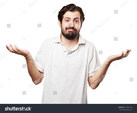Surprised Young Man Confused Pose Stock Photo 312062246 Shutterstock