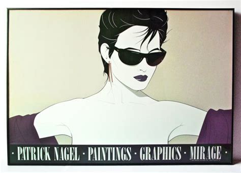 Vintage Iconic 80 S Patrick Nagel Mirage Sunglasses Framed Print 35 X 24 Framed Prints