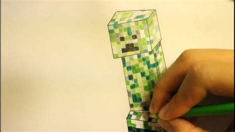 How To Draw A Creeperfrom Minecraftfacestep By Step Youtube