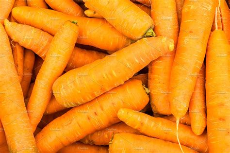 Orange Fresh Carrots High Quality Food Images ~ Creative Market