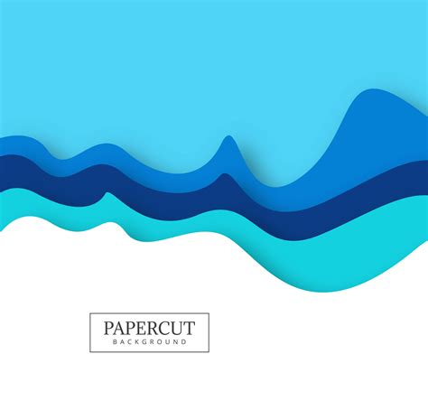 Abstract colorful papercut creative wave design vector 258952 Vector ...