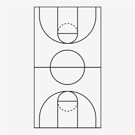 Vertical Basketball Court Line Vector Concept Basketball