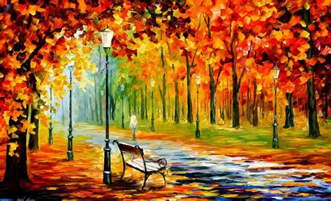 Painting Autumn Paintings By Leonid Afremov Art For Your Wallpaper