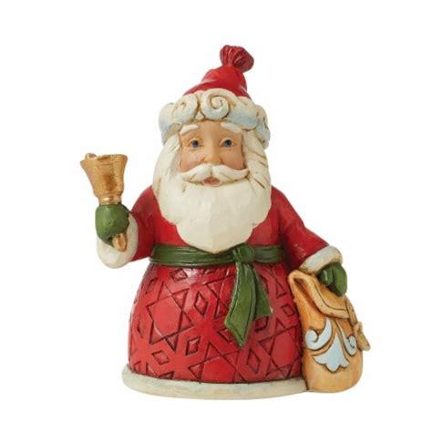Jim Shore Santa With Bell And Bag Mini Polyresin Heartwood Creek 6011488