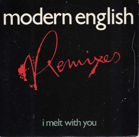 Modern English I Melt With You Remixes 1990 Cd Discogs