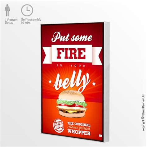 Illuminated Poster Sign Wall Advertising Sign Stand Banner