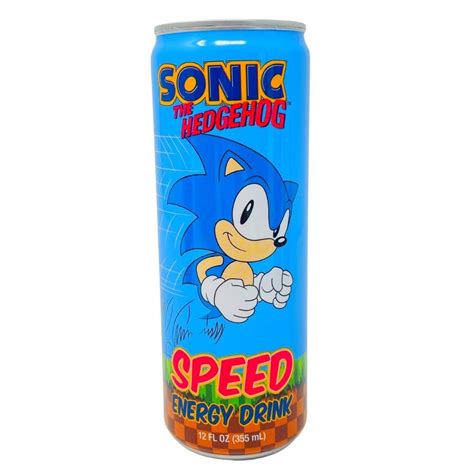 Sonic The Hedgehog Speed Energy Drink Can 12oz Candy Funhouse