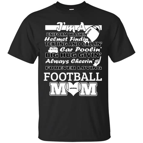 Football Player Mom Shirts Quote Forever Loving Football Mom T Shirts