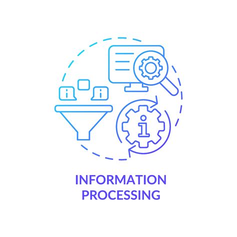 Information Processing Blue Gradient Concept Icon Task Of Information