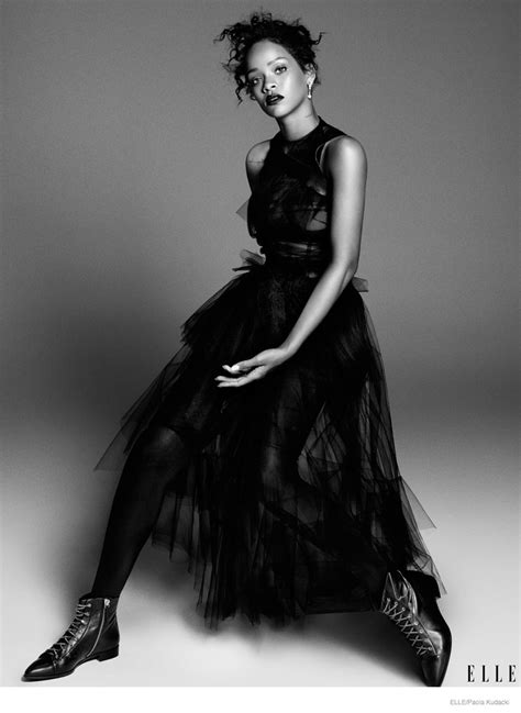 Rihanna Poses In Haute Couture For Elle December 2014