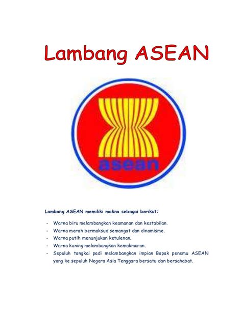 Arti Warna Biru Lambang Asean Foto Modis